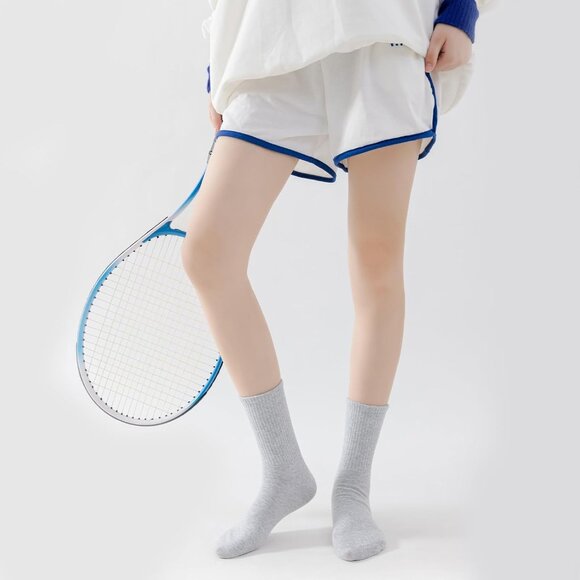 🆕 Women Grey Moisture Wicking Calf Socks Cotton Thin Soft Casual Sport Wear - Picture 6 of 6